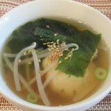 野菜つみれともやしワカメスープ